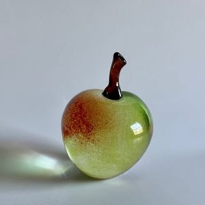 Gorgeous artist made blown glass apple paperweight